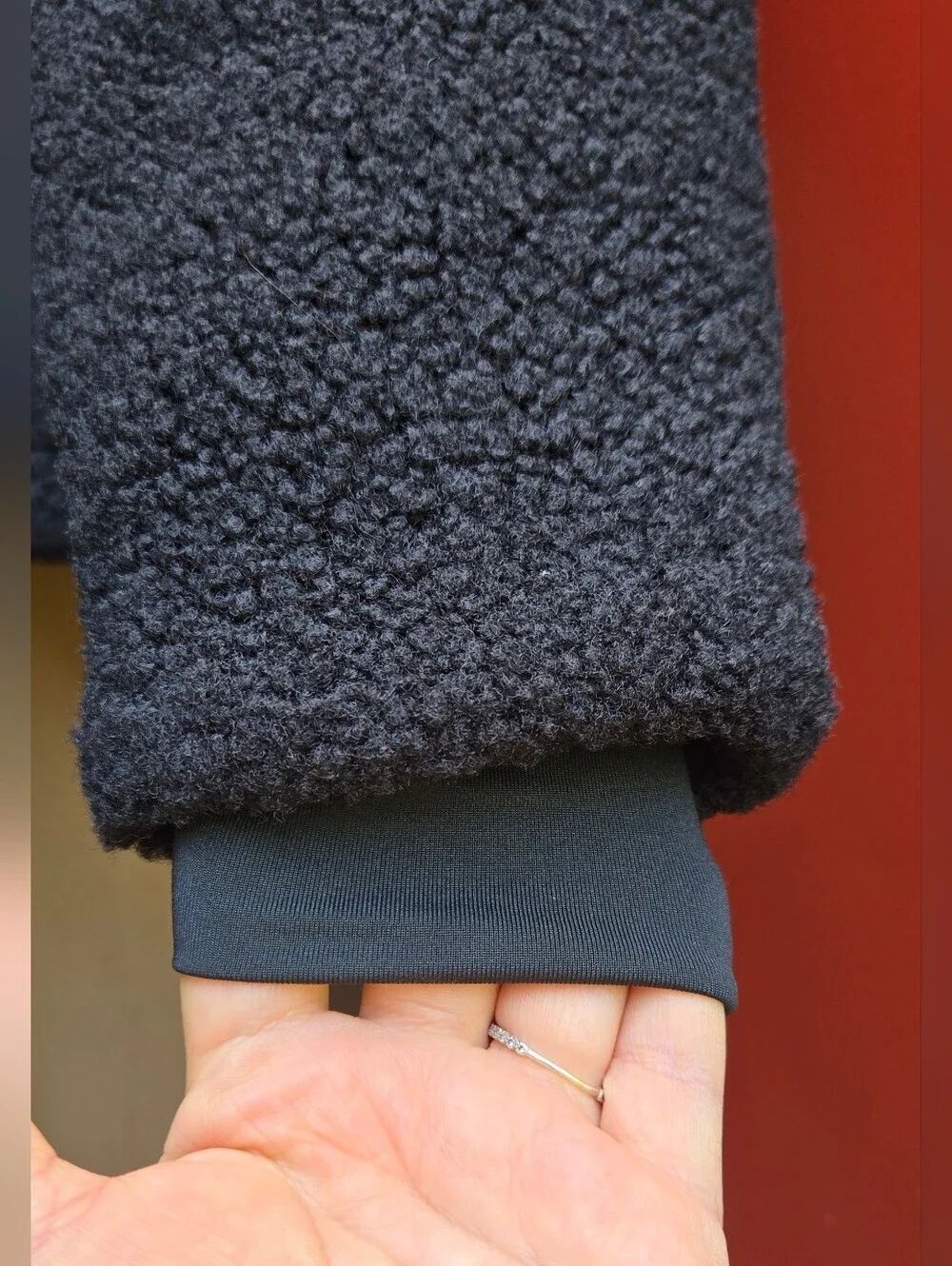 Kids Black Sherpa Zip-Up Jacket